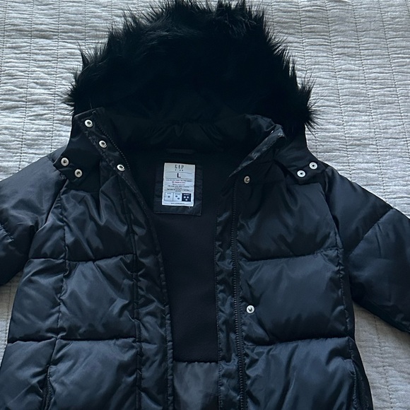 Gap Kids ColdControl Ultra Max Puffer long Parka Black size Large - Picture 7 of 14